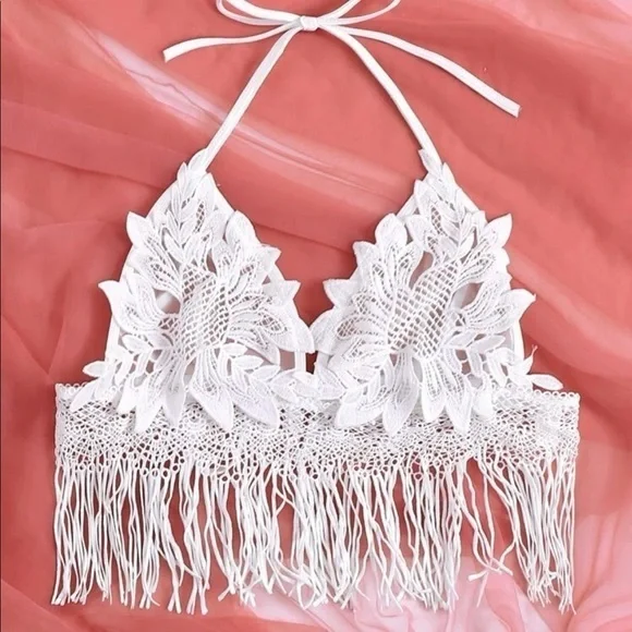 SEXY CROCHET TASSEL BRALETTE ! New! - Picture 5 of 8